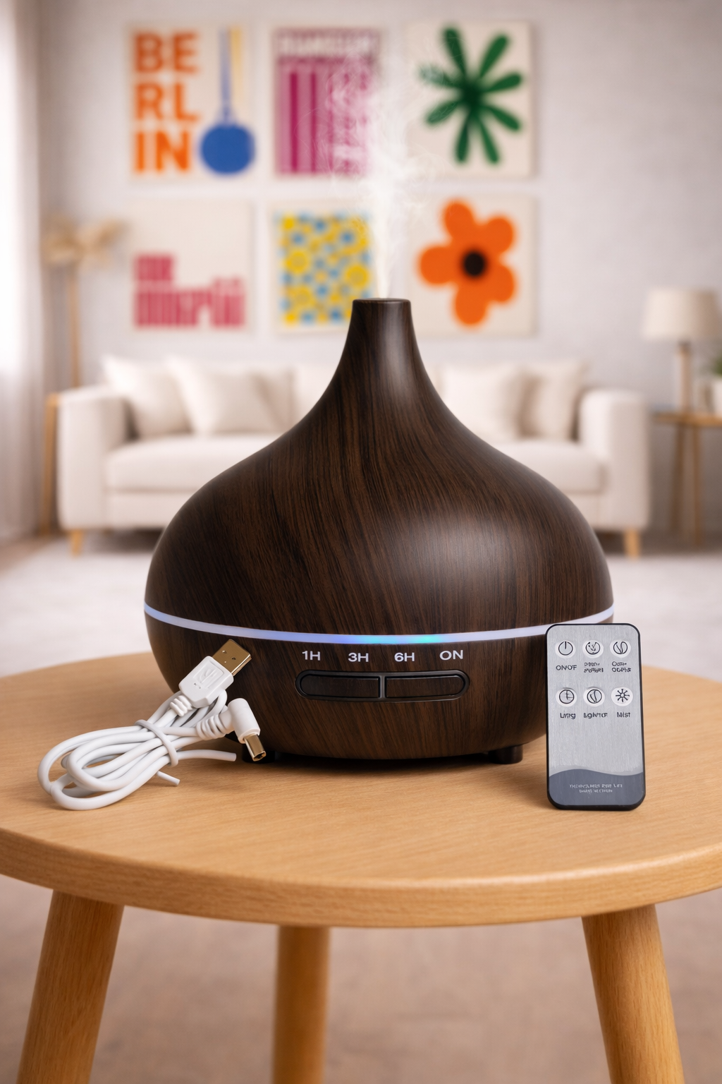 Aurora Flame - USB Aroma Diffuser & Ultrasonic Humidifier