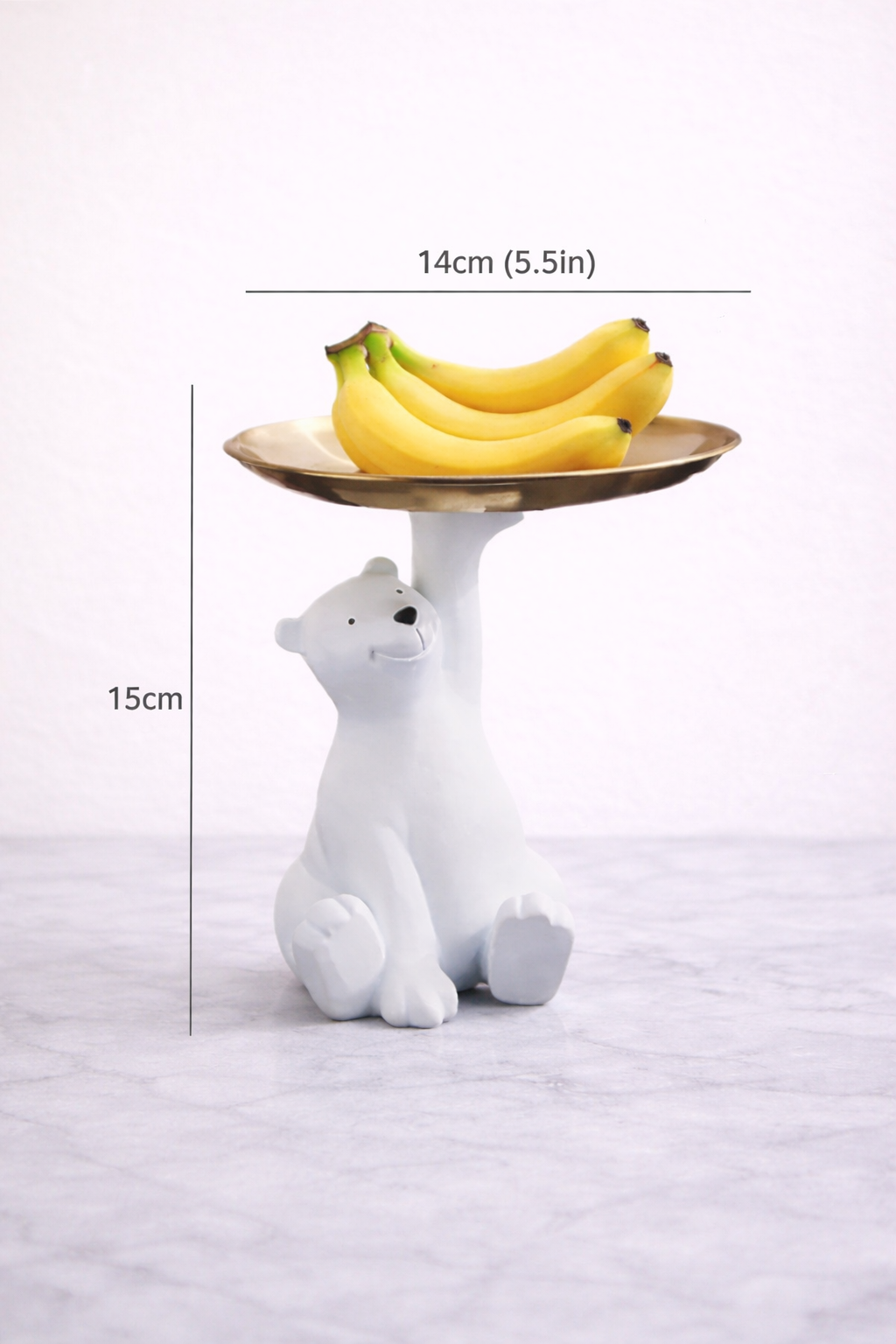 Nordic Creative Polar Bear Butler – Luxury Entrance Tray for Keys & Accessories