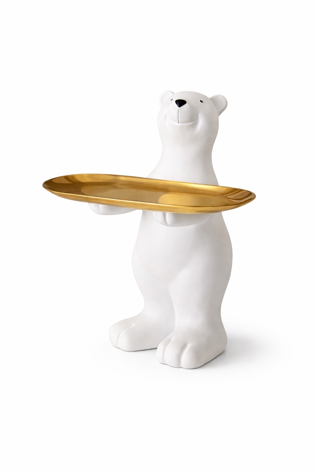 Nordic Creative Polar Bear Butler – Luxury Entrance Tray for Keys & Accessories