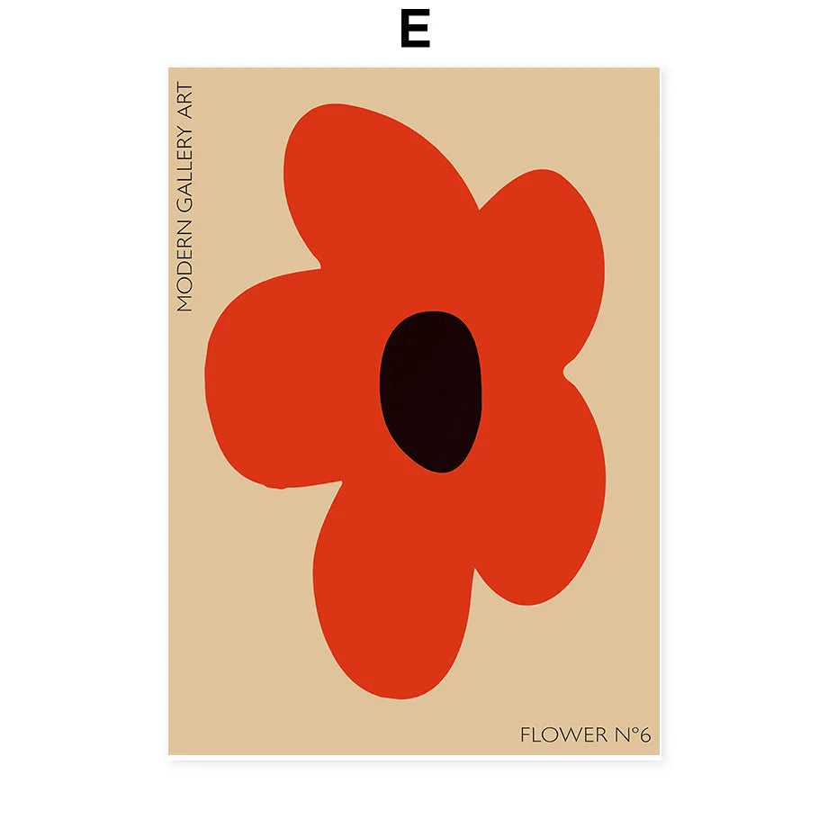 Boho Botanical Canvas Prints | Modern Abstract Flower Gallery