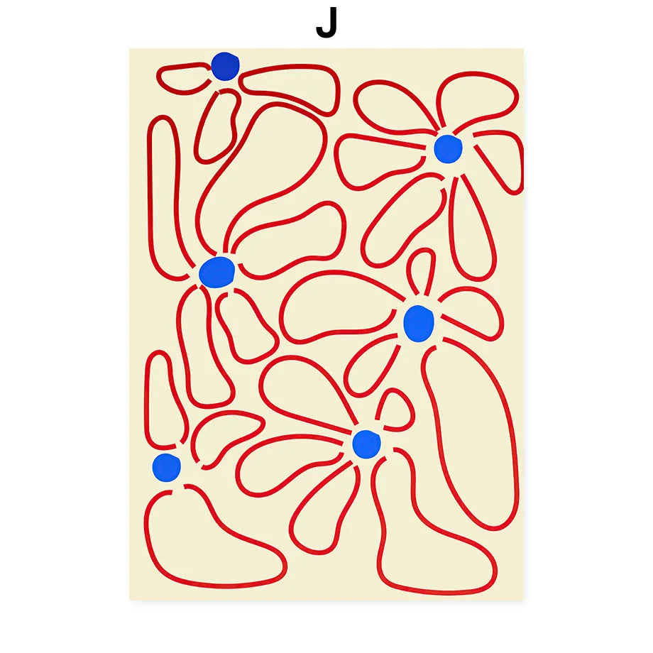 Boho Botanical Canvas Prints | Modern Abstract Flower Gallery