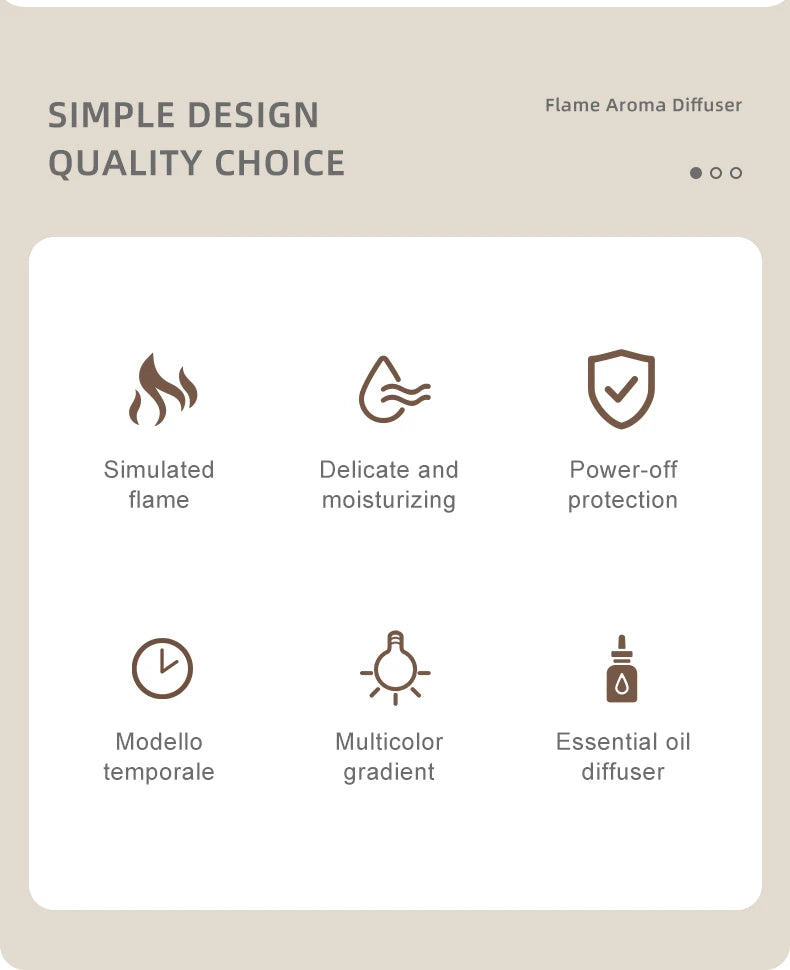 Mini Flame Aroma Diffuser