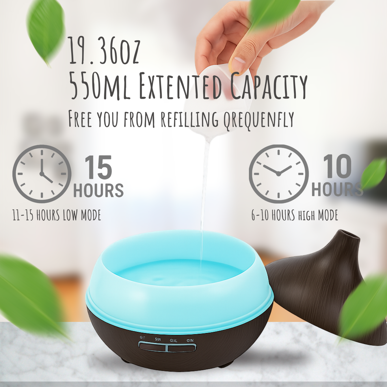 Aurora Flame - USB Aroma Diffuser & Ultrasonic Humidifier